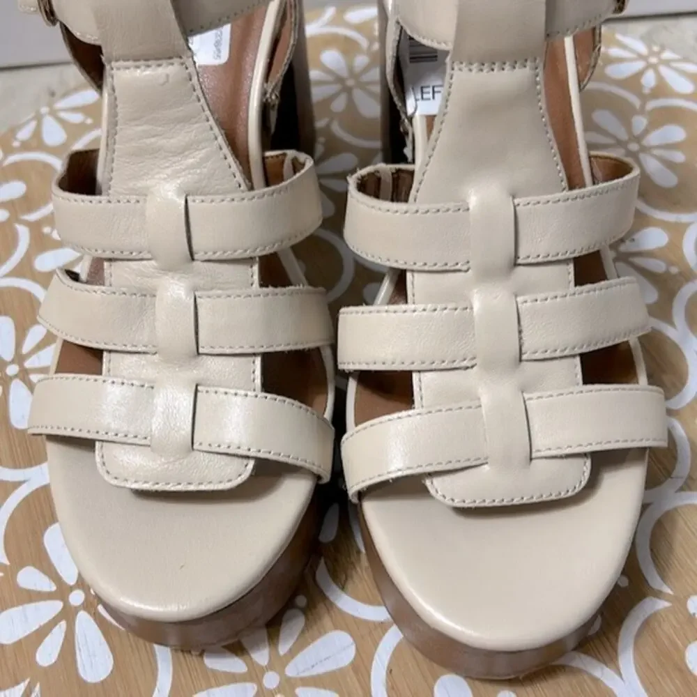 NWT Lucky Brand vanilla Imana platform strappy sandals